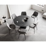 Wendelbo Table de salle à manger Coin, 150 cm, noir - chêne noir