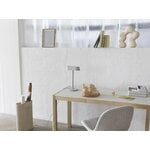 Muuto Workshop pöytä, 130 x 65 cm, tammi - harmaa linoleumi