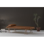 Woud Level daybed, white pigmented oak - cognac leather 