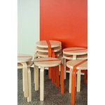 Artek Aalto stool 60 Publics, Special Edition, birch - orange