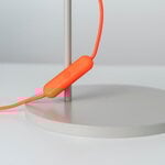 Midgard Lampada da tavolo AYNO S, seta grigio - arancione, immagine decorativa