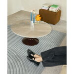 Muuto Midst coffee table, grey marble - dark red, decoration image
