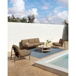 Muuto Settle Outdoor sofa, w/o armrests, 3-seater, Ribbed Weave 5 - taupe, decoration image