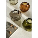 ferm LIVING Water Swirl vase, round, amber