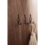 Ferm Living Curvature koukku, 3 kpl, musta messinki, näkymä 2