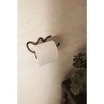 ferm LIVING Curvature toilet paper holder, black brass