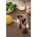 ferm LIVING Os salad servers, dark brown