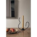 ferm LIVING Valse candle holder, low, black, decoration image