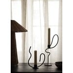 ferm LIVING Valse candle holder, tall, black, decoration image