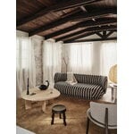 Ferm Living Rico 3-istuttava sohva, hiekka - musta Louisiana, sisustuskuva