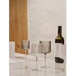Ferm Living Coppa da vino bianco Ripple, 2 pz, trasparente, immagine decorativa