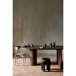 ferm LIVING Pylo extendable dining table, dark stained oak, decoration image