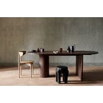 ferm LIVING Pylo extendable dining table, dark stained oak, decoration image