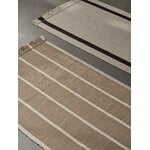 ferm LIVING Calm Kelim matto, 80 x 200 cm, tumma hiekka - luonnonvalkoinen