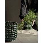ferm LIVING Ceramic Korb, klein, Smaragdgrün