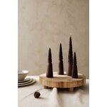 ferm LIVING Twisted candle, 4 pcs, brown