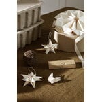 ferm LIVING Amanda paper star ornament, set of 3, off-white