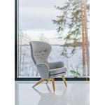 Ornäs Siesta lounge chair, oak - light grey Hallingdal 130, decoration image