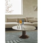 Muuto Midst coffee table, grey marble - dark red, decoration image