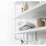 String Furniture String hooks for metal shelf, 5-pack, white