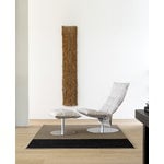 Woodnotes K chair, swivel base, narrow, stone/white