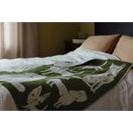 Lapuan Kankurit Coperta Koirapuisto, 90 x 130 cm, verde oliva - bianco