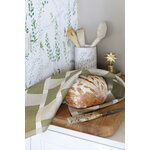 Lapuan Kankurit Punos kitchen towel, linen - olive, decoration image