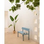 Muuto Linear Steel bench with backrest, 110 cm, pale blue, decoration image