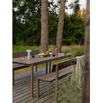 Muuto Linear Steel bench with backrest, 170 cm, taupe, decoration image