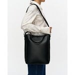 Marimekko Gratha Tote shoulder bag, black leather, view 6