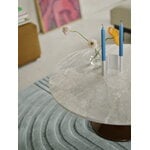 Muuto Midst coffee table, grey marble - dark red, decoration image