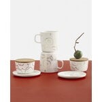 Marimekko Oiva - Piirto Unikko bowl, 2,5 dl, set of 2, white - gold - dark red, decoration image