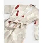 Marimekko Unikko bathrobe, powder - light grey - dark cherry - pink