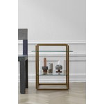 New Works Florence sivupöytä, kulta - kirkas lasi