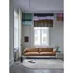 Muuto Outline sofa, 3-seater, black - Refine leather cognac, decoration image