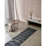 Pappelina Lea runner rug, black - misty mint - vanilla, decoration image