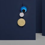 PLEASE WAIT to be SEATED Planet wall lamp, blue