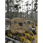 MUM's Otter wall art, 28 x 35 cm, gold, decoration image