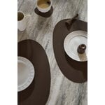 LIND DNA Tovaglietta Curve, 37 x 44 cm, nocciola in pelle Corduroy, immagine decorativa
