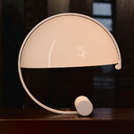 Stilnovo Meta table lamp, polished pure white, decoration image