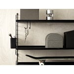 String Furniture Pannello da pavimento String 85 x 30 cm, set di 1, nero