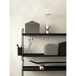 String Furniture Mensola String in metallo 78 x 30 cm, bassa, nera