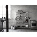 String Furniture Mensola String in metallo 58 x 30 cm, bassa, grigia
