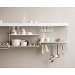 String Furniture String metal shelf, 78 x 30 cm, low, white