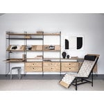 String Furniture String chest with 2 drawers, 78 x 30 cm, oak