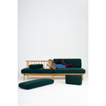 TAKT T19 Spoke Sofa with armrests, oak - dark blue Kvadrat Autumn 0791, decoration image