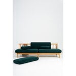 TAKT T19 Spoke Sofa with armrests, oak - dark blue Kvadrat Autumn 0791, decoration image
