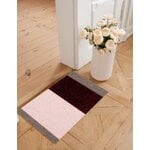 Tica Copenhagen Stripes horizontal rug, 40 x 60 cm, sand - bordeaux - rose, decoration image
