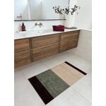 Tica Copenhagen Stripes horizontal rug, 67 x 120 cm, bordeaux - green - ivory, decoration image