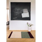 Tica Copenhagen Stripes horizontal rug, 67 x 120 cm, bordeaux - green - ivory, decoration image